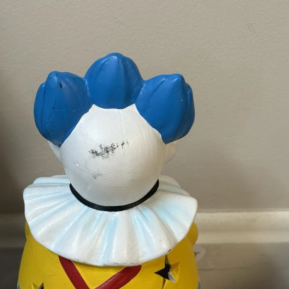 2 Rare Killer Clowns Halloween Decor Discontinued Light Up Table Circus Clown